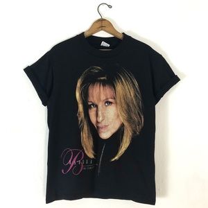 Vintage Barbara Streisand Black Concert Tee Unisex